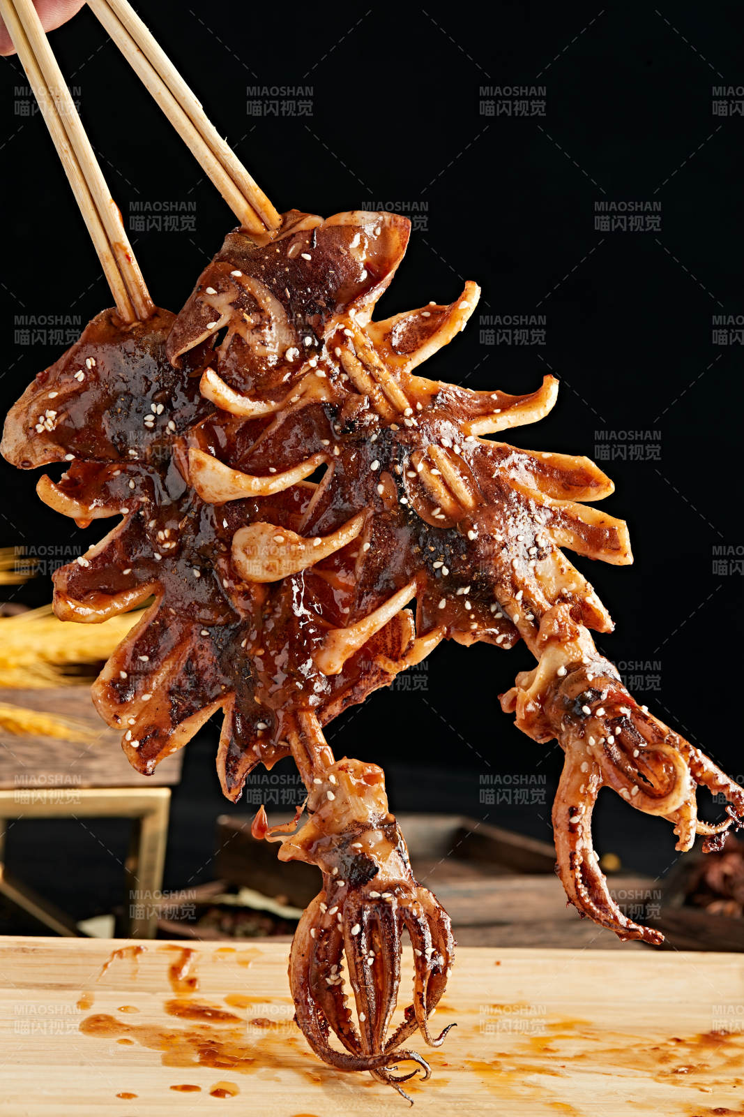 铁板香烤大鱿鱼