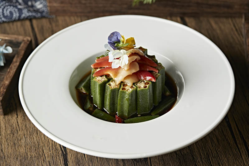 捞汁秋葵北极贝