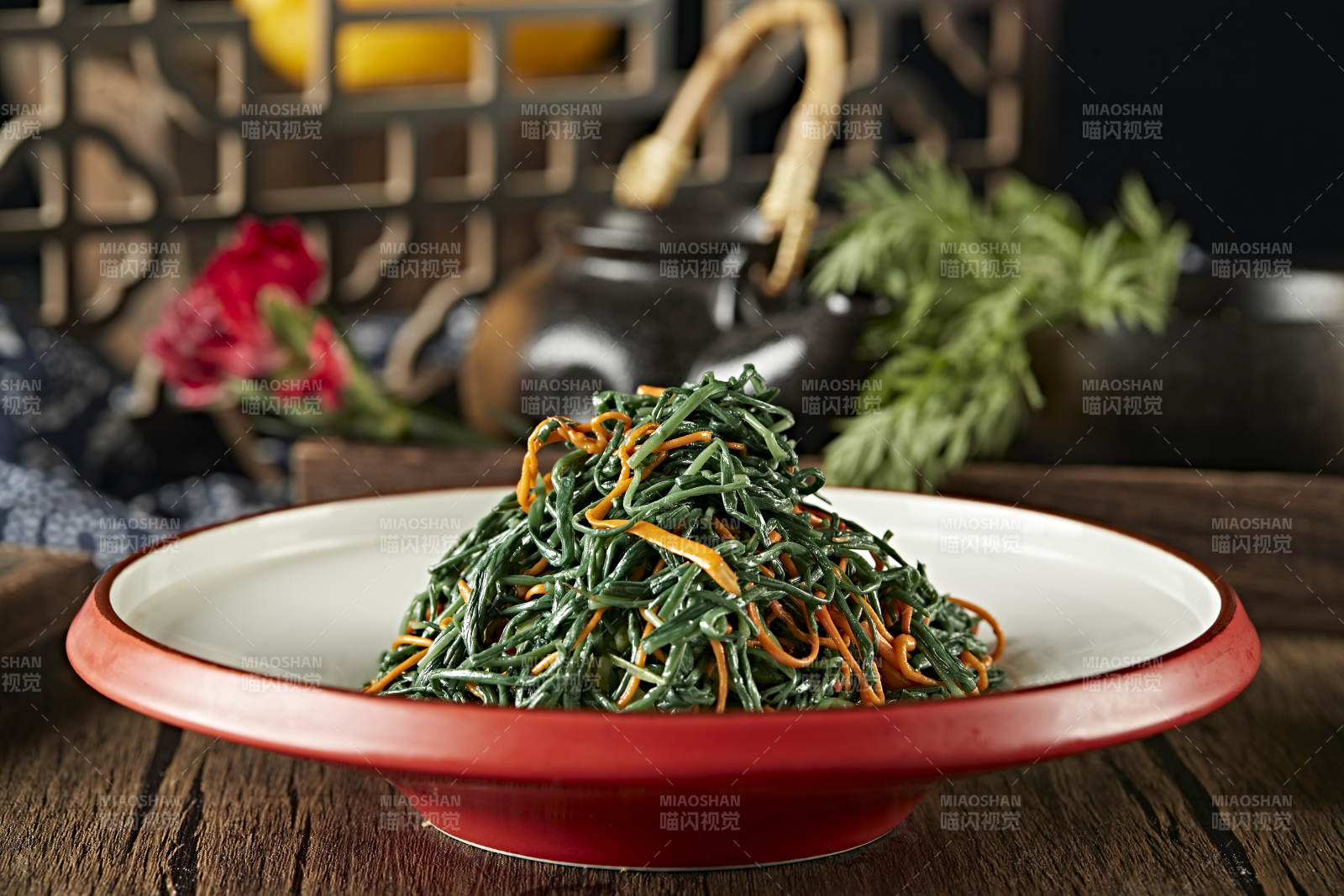 香油虫草花拌沙葱