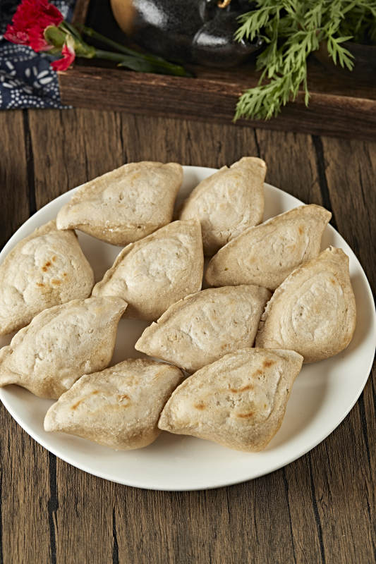 锅巴莜面蒸饺子