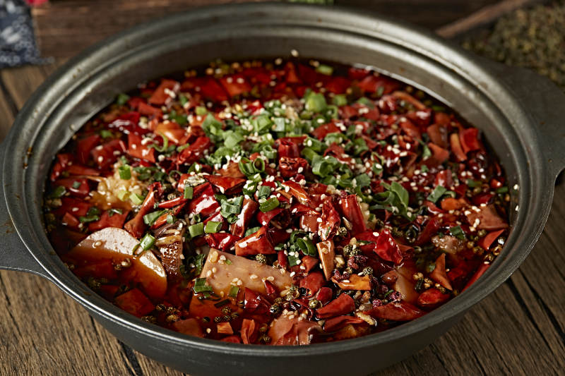 砂锅香辣毛血旺