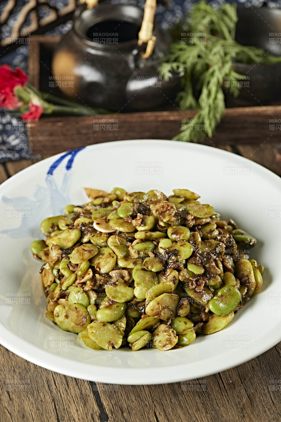 肉沫梅菜炒蠶豆