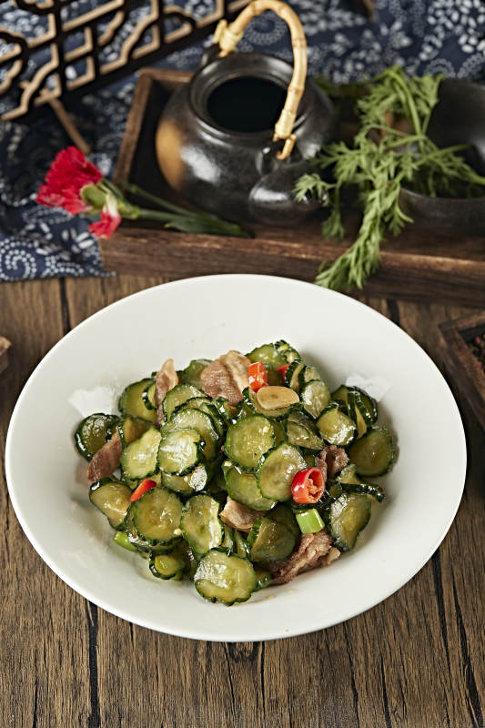 米椒鲜黄瓜片炒肉