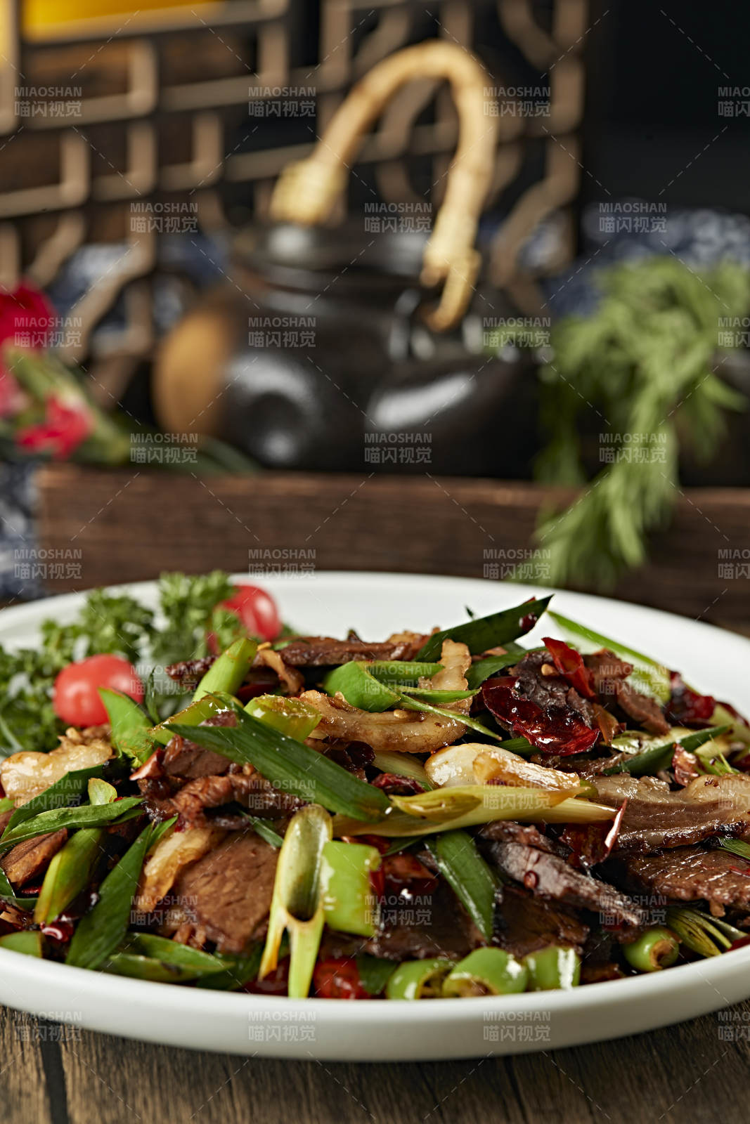 米椒蒜苗辣炒黄牛肉