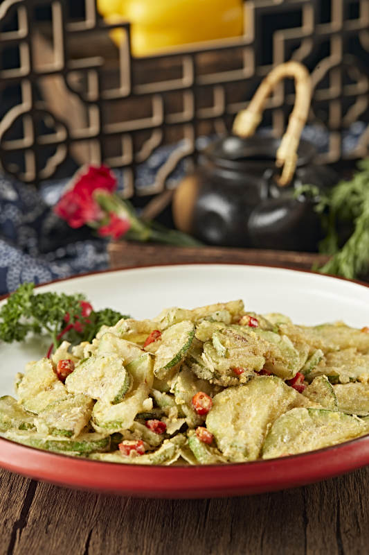 咸蛋黄焗西葫芦片