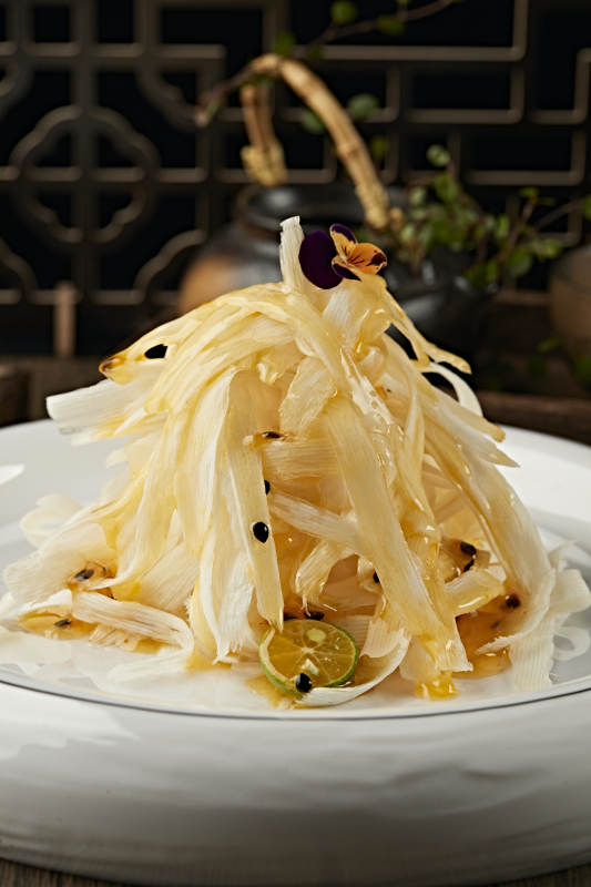 浇汁百香果酱茭白丝