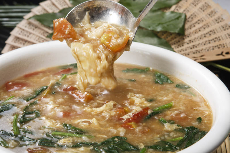 鸡蛋菠菜疙瘩汤