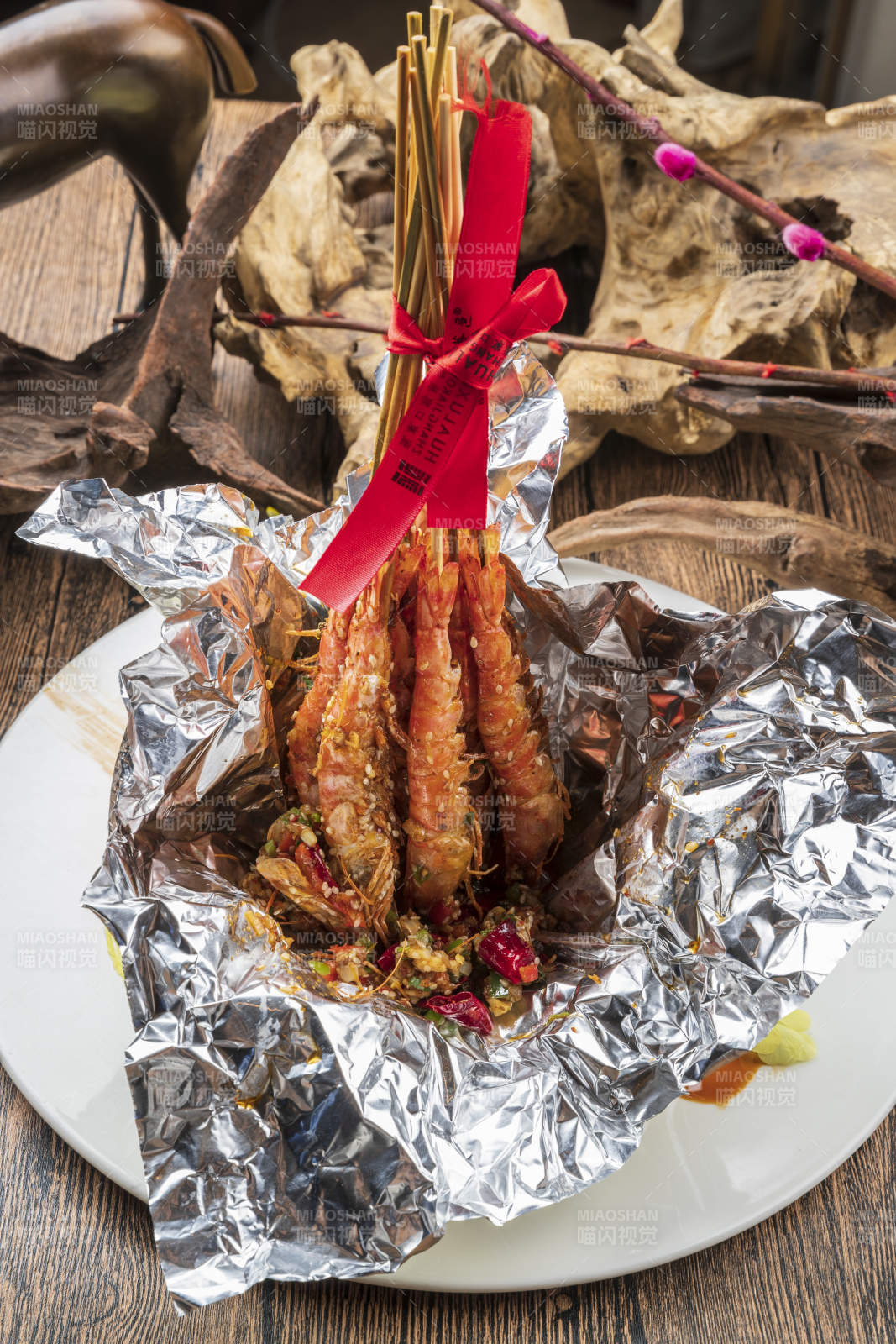 香辣锡纸串串虾