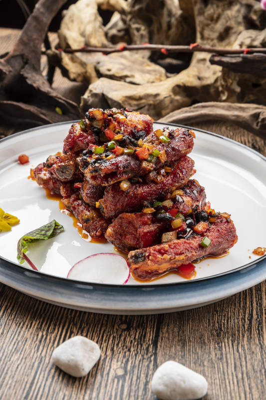 香辣紅油豆豉蒸排骨