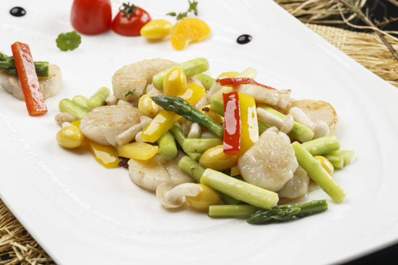 遍野芝兰煎澳带蒜薹鸡枞菌带子