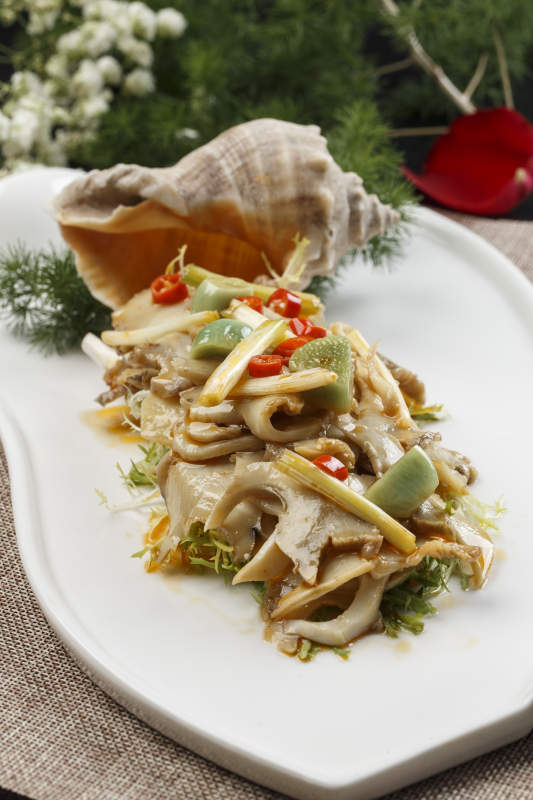 臘八蒜溫拌海螺片