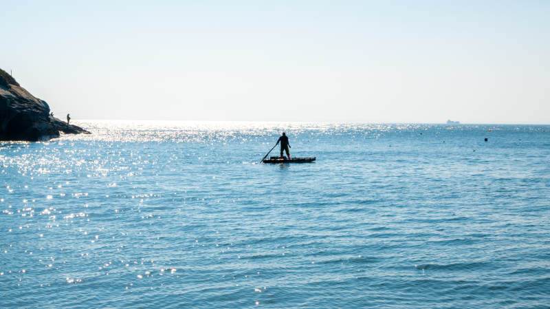 泉州的海上划桨人