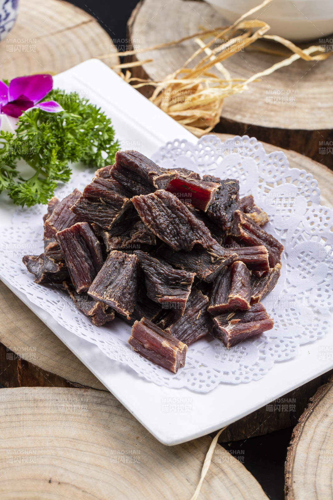 風干牛肉成吉思汗軍糧-攝影圖