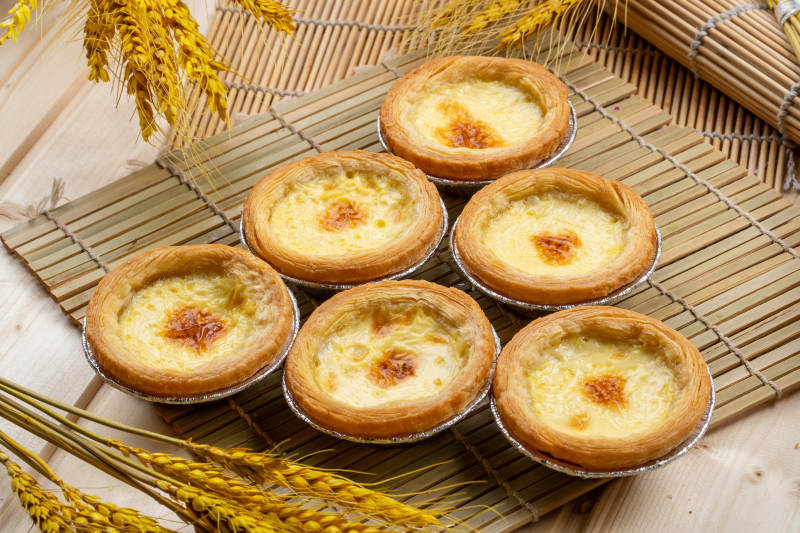 寿司帘上的美味葡式蛋挞