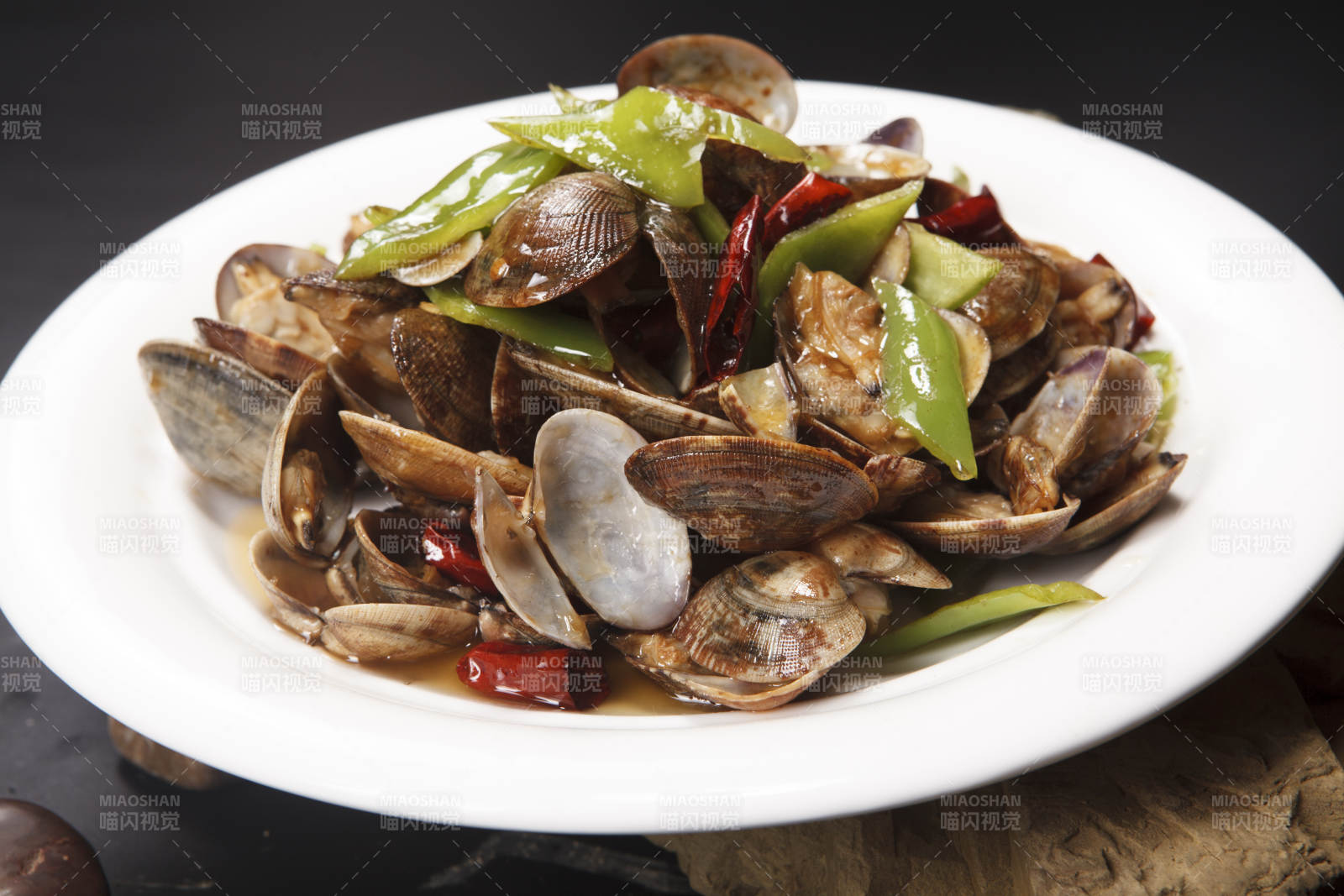 青紅辣椒炒花蛤