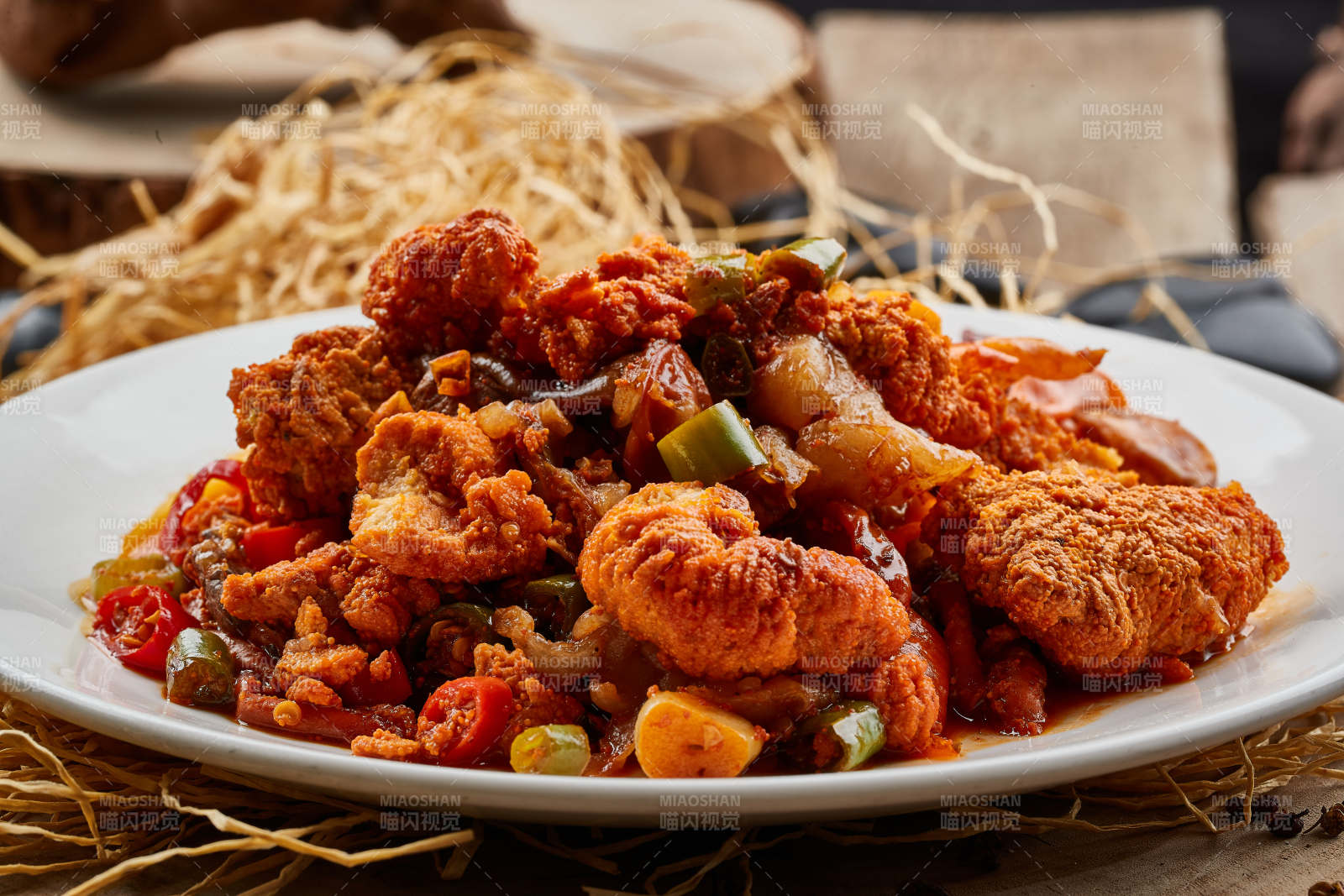 全鱼宴辣味干煸鱼杂