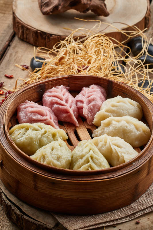 全鱼宴彩色鱼肉蒸饺