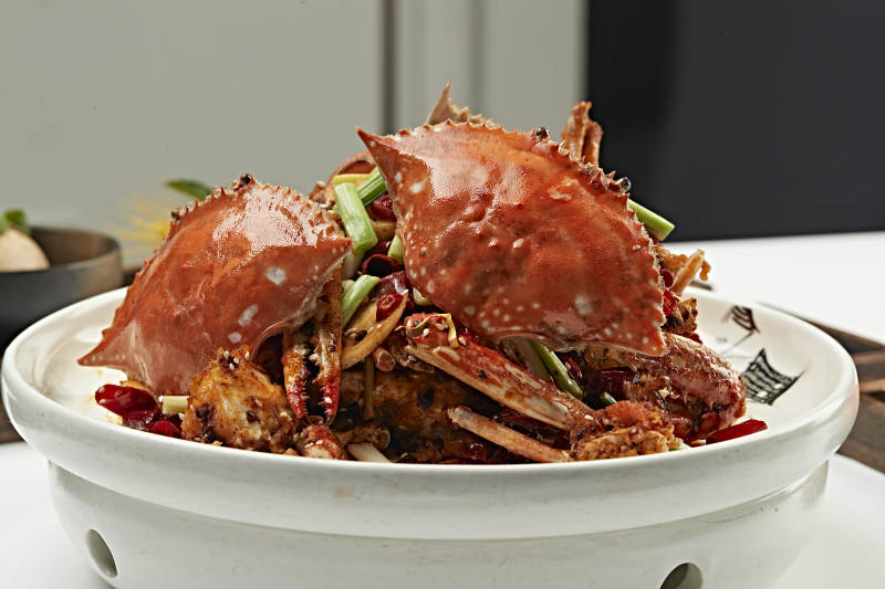 川香蔥姜辣炒梭子蟹