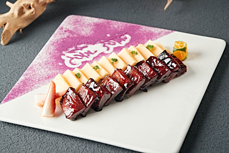 较重松板肉配蜜瓜