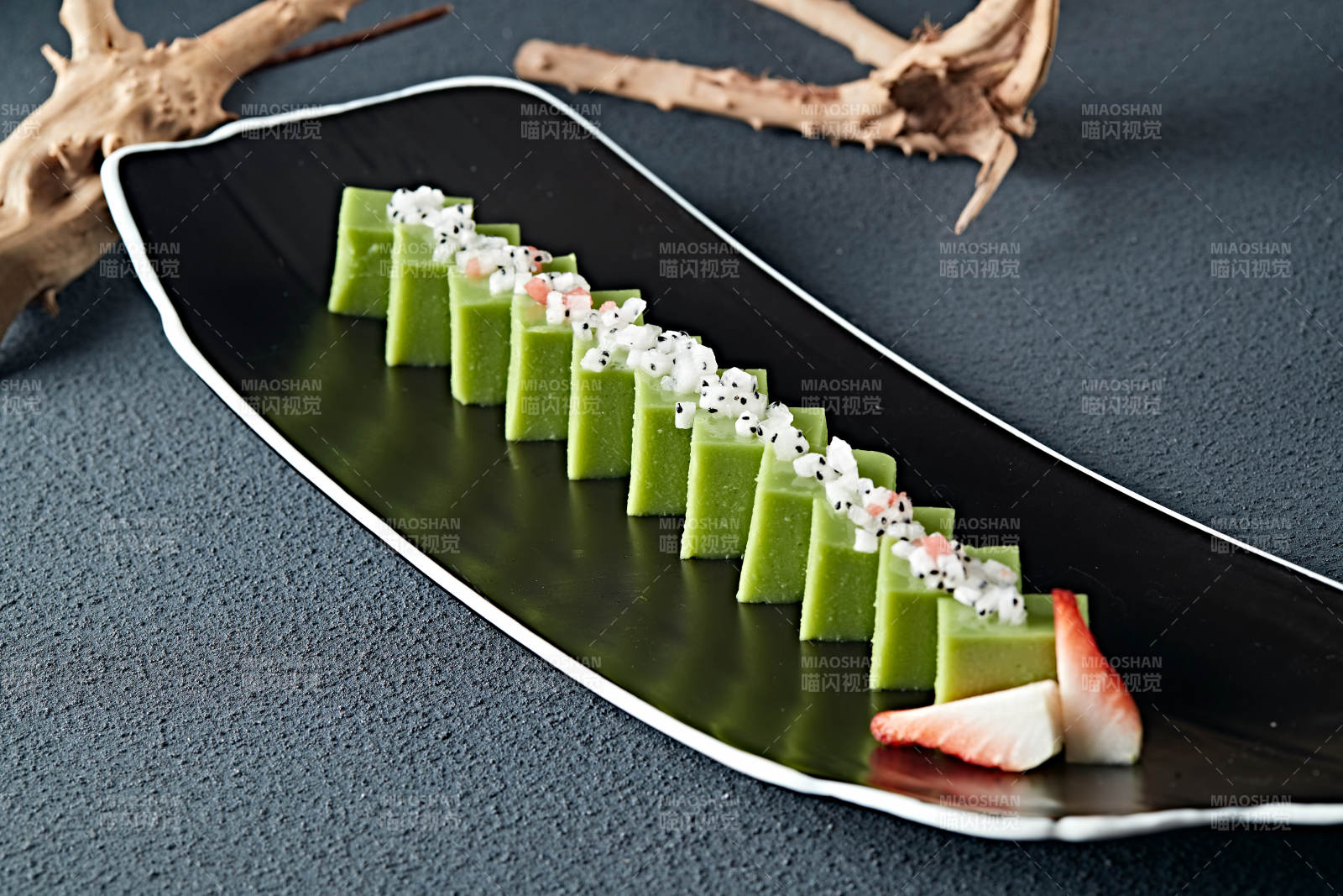 水果粒青豆慕斯-攝影圖