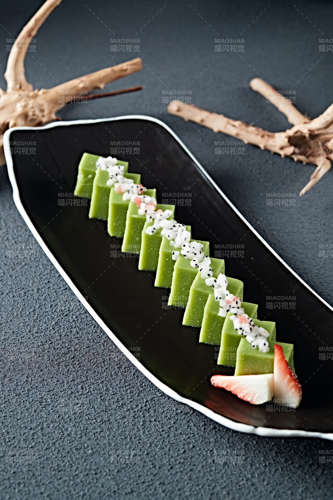 水果粒青豆慕斯-攝影圖