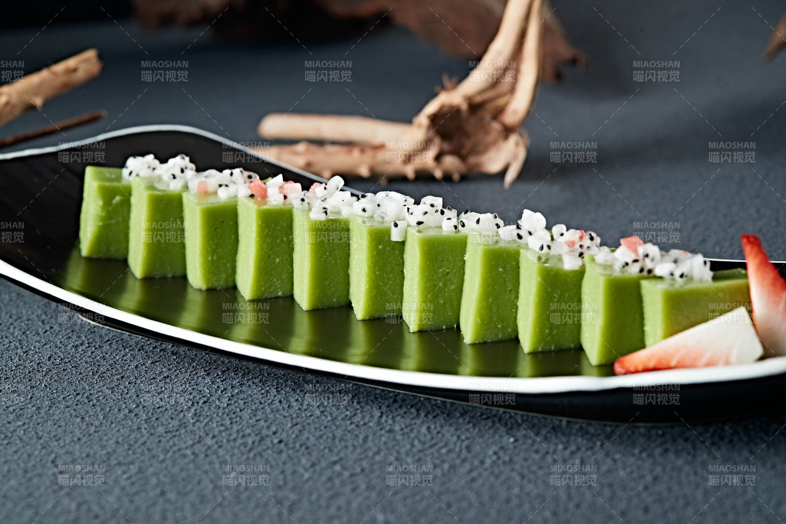 水果粒青豆慕斯-攝影圖