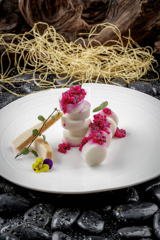 奶香火龙果豆腐