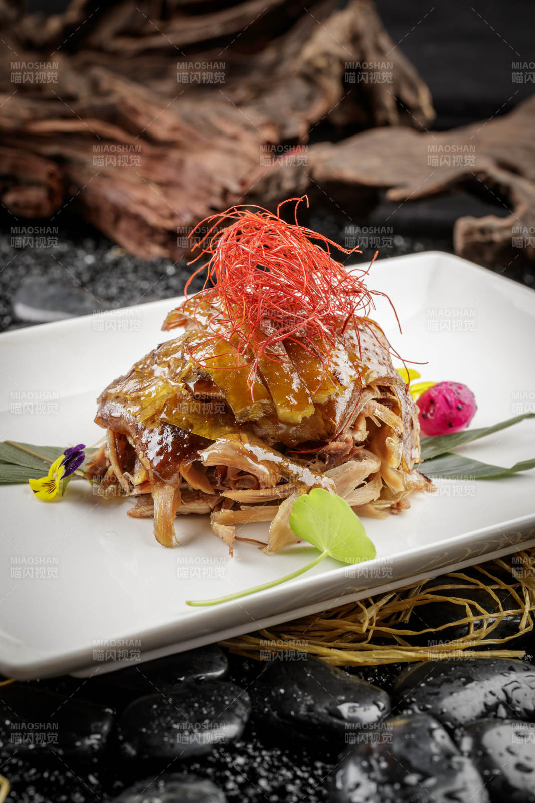 手撕風干雞-攝影圖