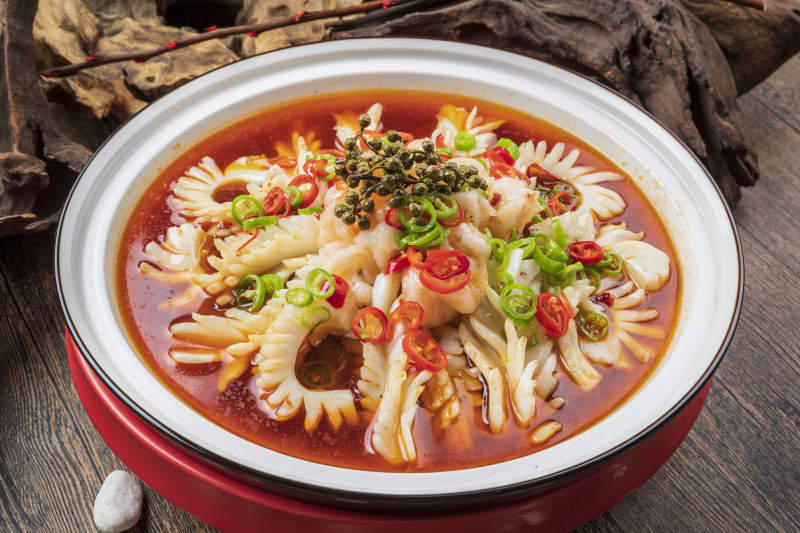 椒麻红油鱿鱼卷