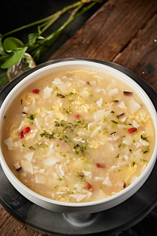 浓汤枸杞香菇千叶豆腐羹