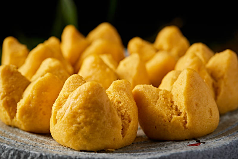 糜子面豆馅开花黄馍馍