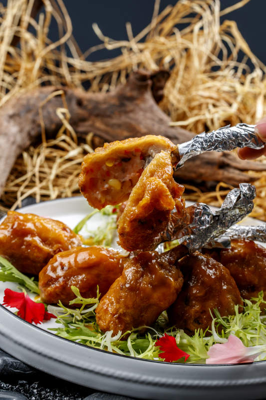 分子菜翅根炸什锦