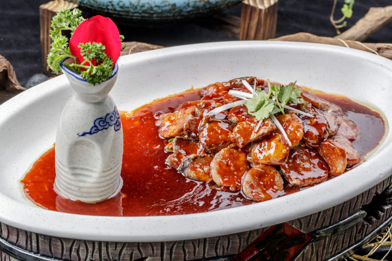 浇汁酥炸小茄盒