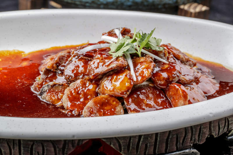 浇汁酥炸小茄盒