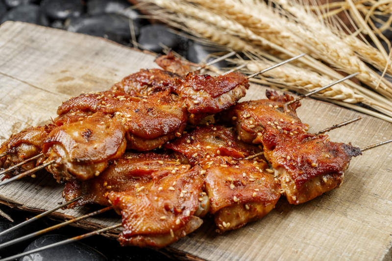 锦州烧烤炭烤带皮鸡排