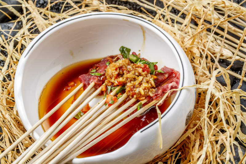 蒜香刺身牛小串牛肉