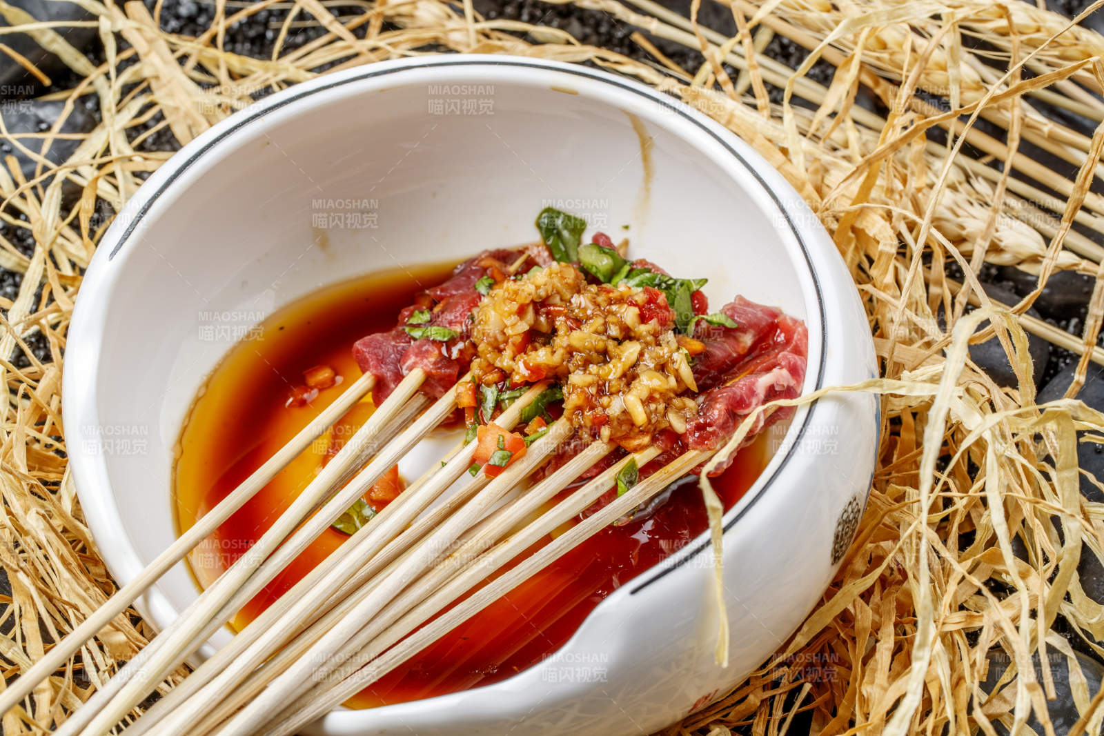 蒜香刺身牛小串牛肉