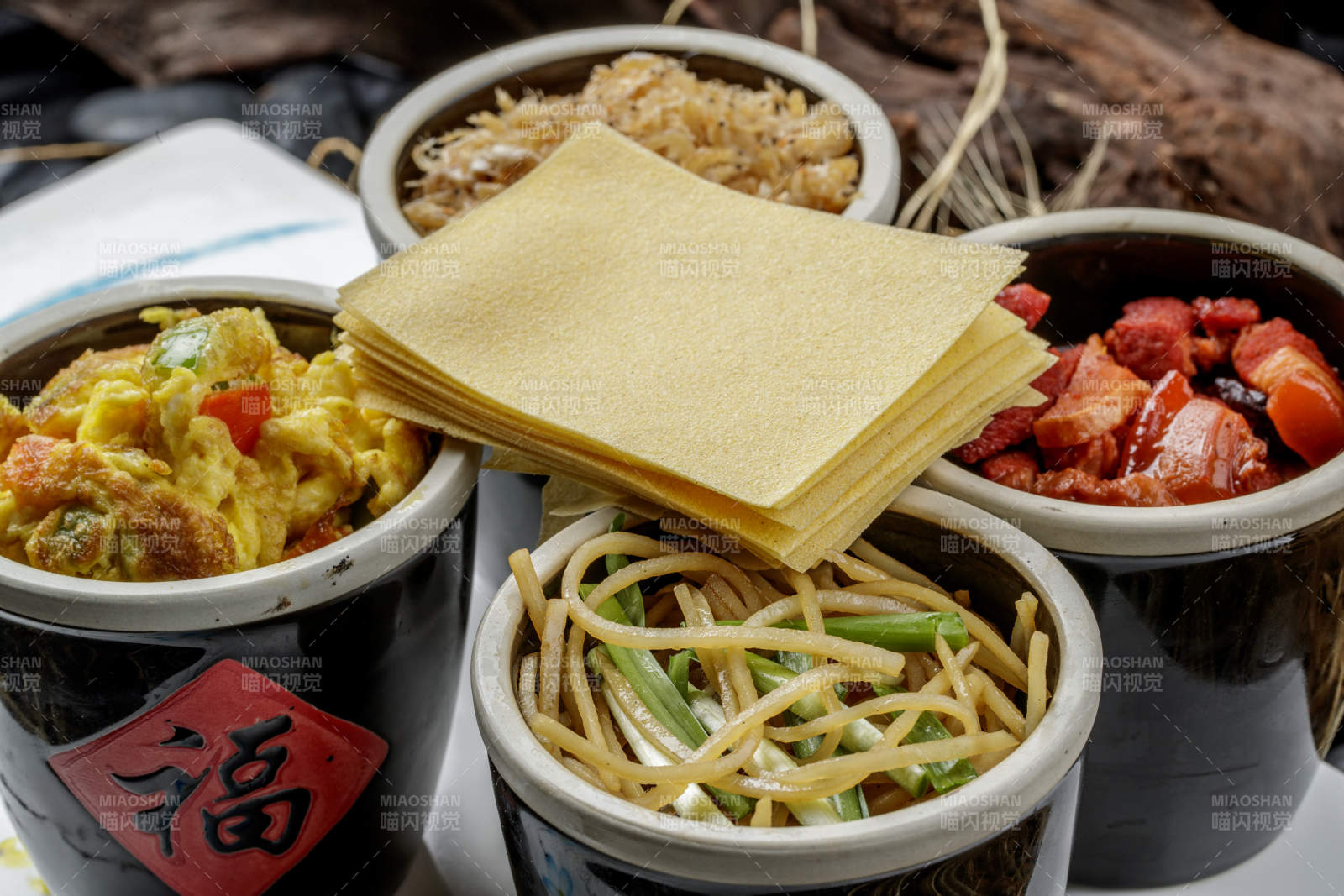 传统晋菜豆面煎饼四大缸