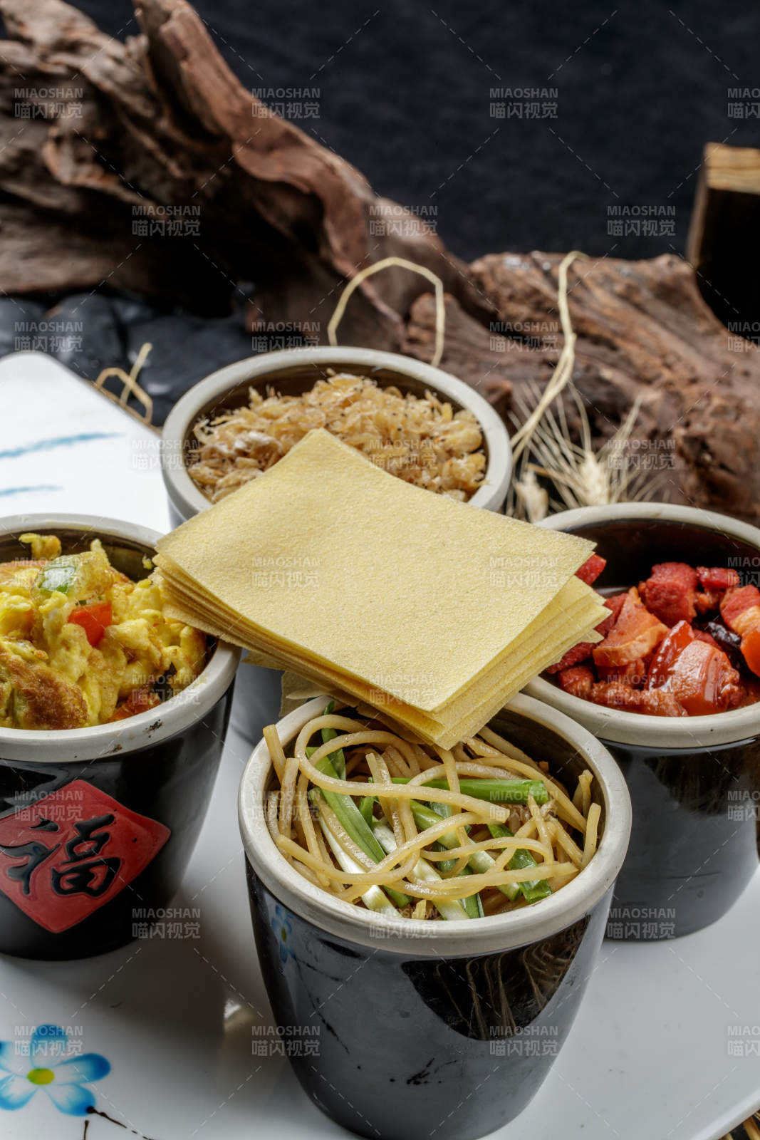 传统晋菜豆面煎饼四大缸