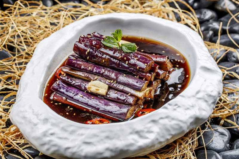 蒜香紅油蒸茄子