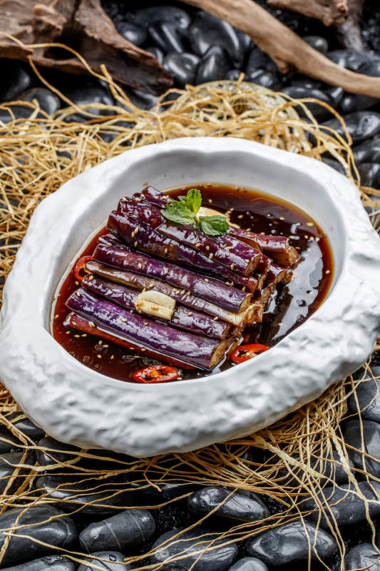 蒜香紅油蒸茄子