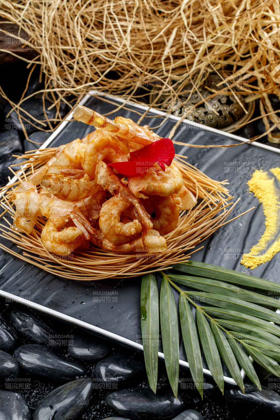 芙蓉香炸开背虾