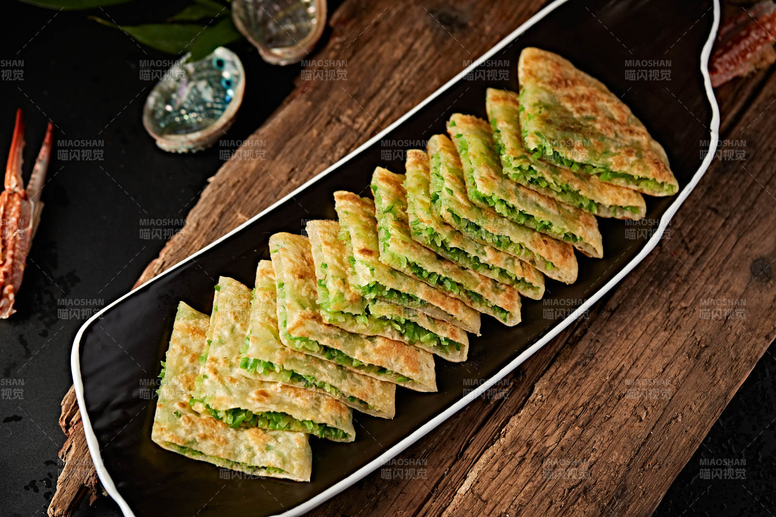 青椒丝豆角丝馅料烙大饼