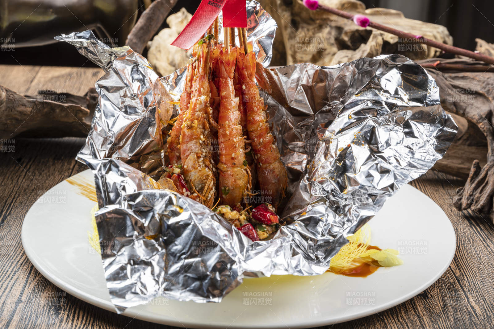 香辣锡纸串串虾