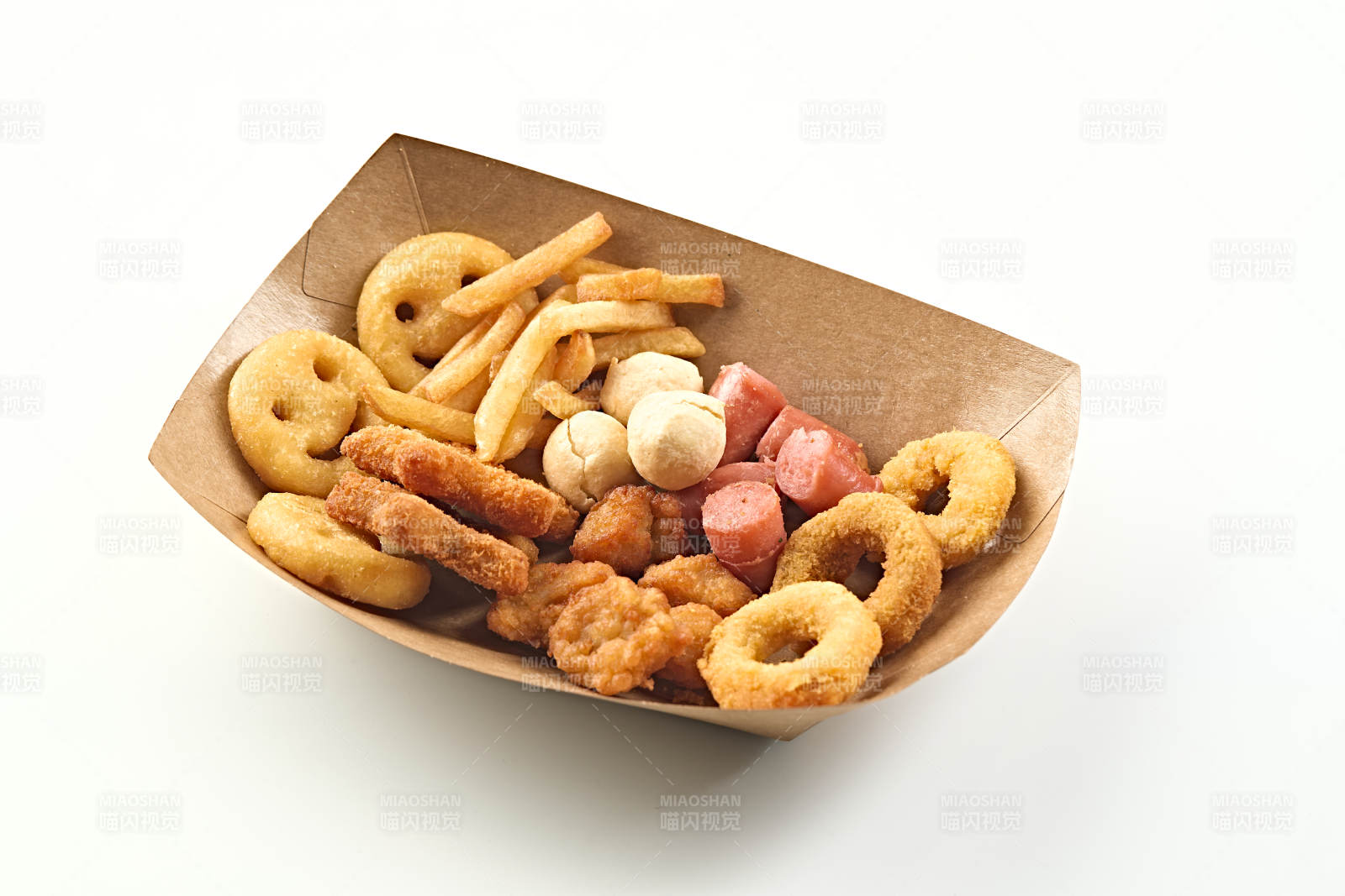 快餐美食油炸小吃拼装盒