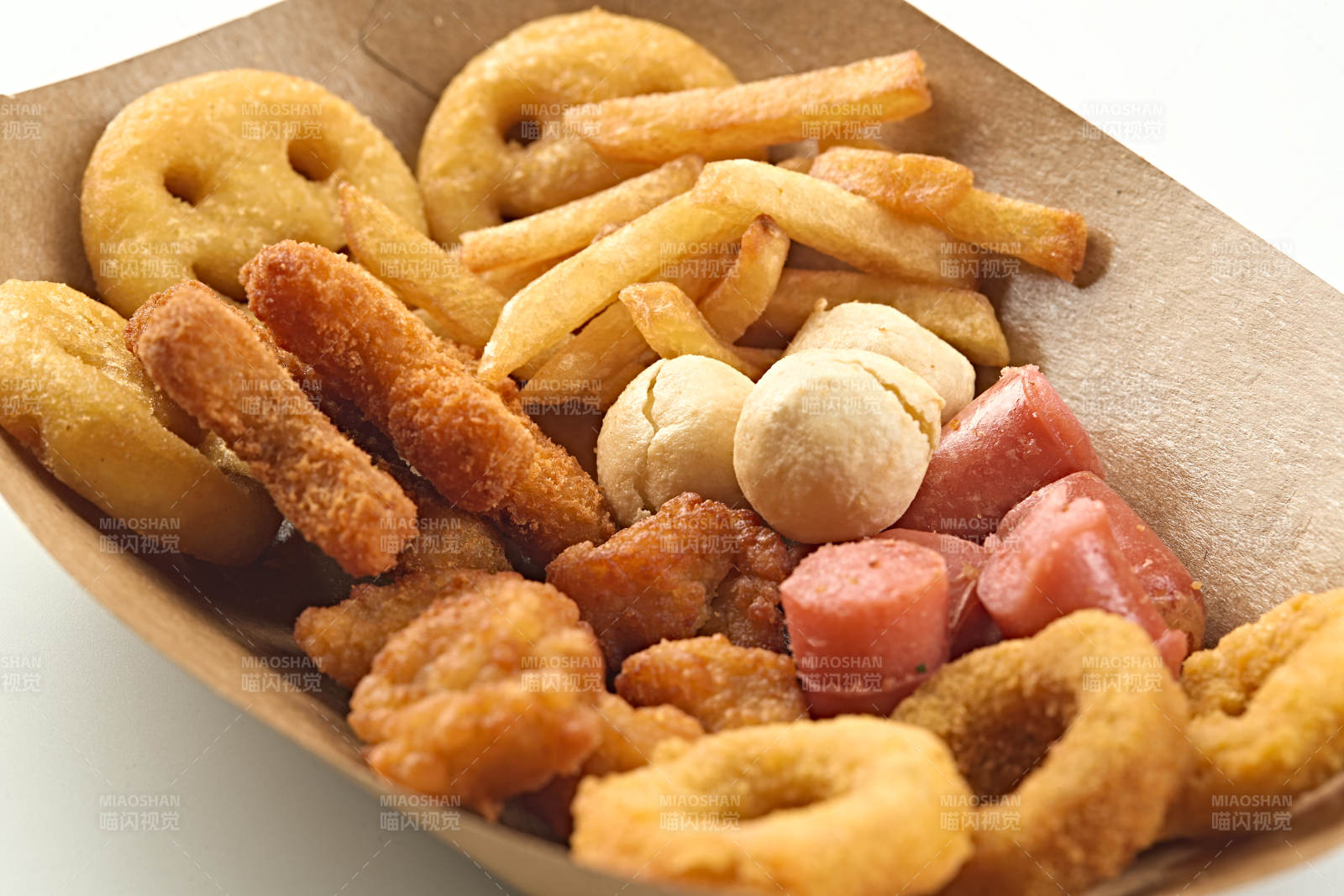 快餐美食油炸小吃拼装盒
