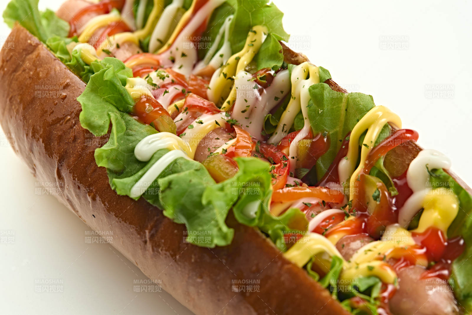 西餐快餐美式热狗面包