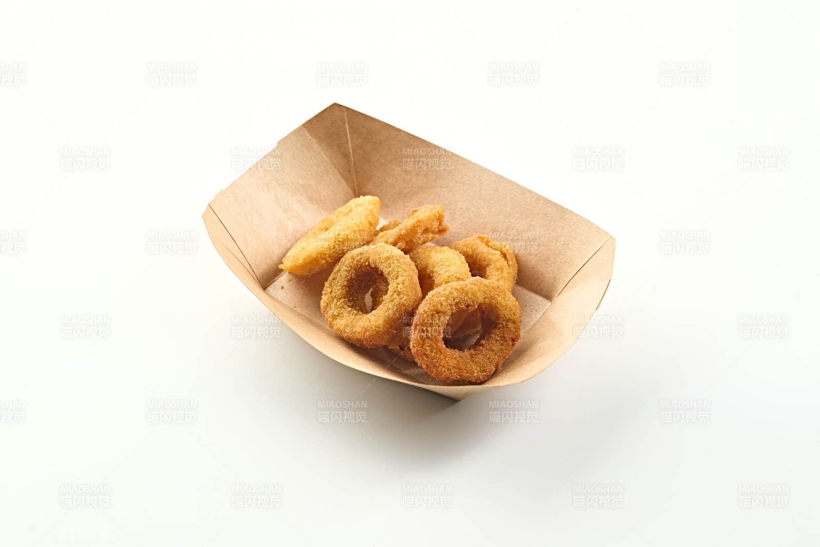 快餐美食油炸鸡肉炸洋葱圈