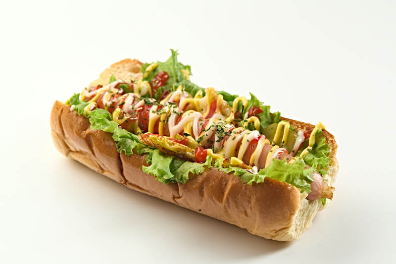 西餐快餐美式热狗面包