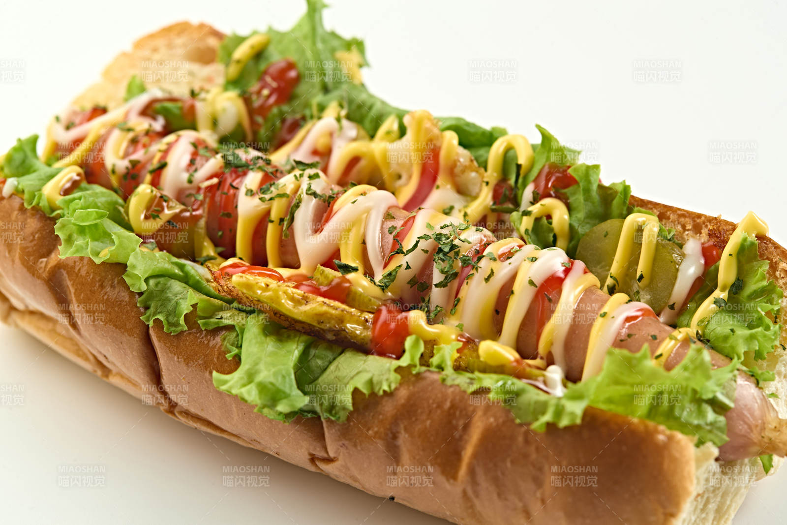 西餐快餐美式热狗面包